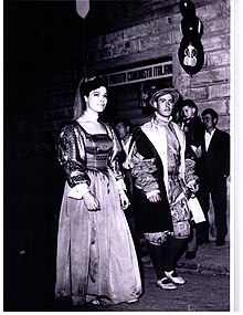 Count Gian Raffaello Gherardini in 1966 during the parade of the Florentines' Calcio Storico (Historical Football). From the archives of the Calcio Storico. Conte-Gian-Raffaello-Gherardini-1966.jpg