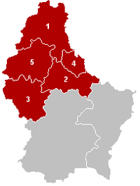 Letak Distrik Diekirch di Luksemburg