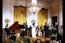 Sarah Vaughan performs at the White House in 1977.