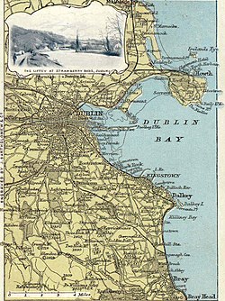 Карта области Дублина (Ирландия) конца 19 века postcard.jpg