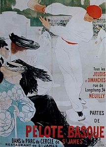 Affiche voor de club de Pelote basque de Neuilly (1911).