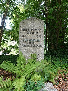 Fritz Pümpin (1901–1972) Maler und Archäologe. Grab bei der reformierten Kirche in Gelterkinden