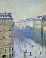 Boulevard Haussmann, effet de neige, de Gustave Caillebotte.