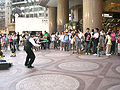 时代广场地面广场的街头艺术表演（2008年）