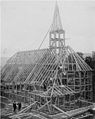 Die erste Kirche Heilig Kreuz im Rohbau um 1900