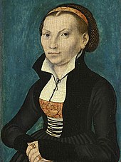 Katharina von Bora played a role in shaping social ethics during the Reformation. Katharina-v-Bora-1526.jpg