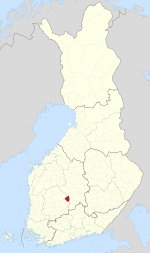 Location of Kuorevesi in Finland