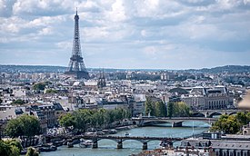 La Tour Eiffel vue de la Tour Saint-Jacques, Paris août 2014 (2).jpg