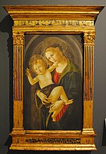 Sandro Botticelli'nin "La Virgen y el Niño en un nicho" adlı eseri