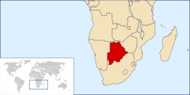 Ботсвана на карте мира