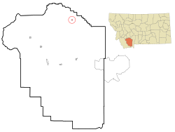 Location of Harrison, Montana