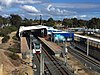 Long shot of Mandurah station from bridge