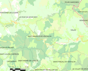Poziția localității Saint-Maurice-de-Ventalon