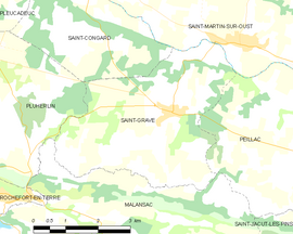 Mapa obce Saint-Gravé