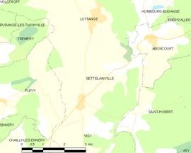 Mapa obce Bettelainville