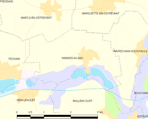 Poziția localității Wasnes-au-Bac