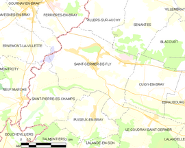 Mapa obce Saint-Germer-de-Fly