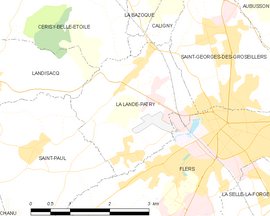Mapa obce La Lande-Patry