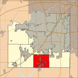 Location in Johnson County