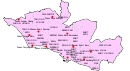 Map of Melaka Tengah District, Melaka 马六甲州中央县地图
