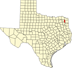 Karte von Morris County innerhalb von Texas