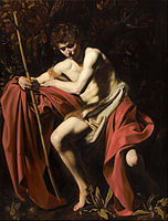 Michelangelo Merisi da Caravaggio, Johannes de Doper (Johannes in de woestijn), 1604