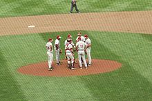 Florida State in the College World Series Mike Martin coaches FSU at the College World Series.jpg