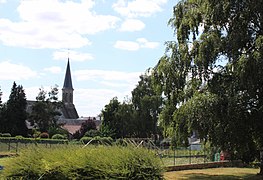Panorama du village et de l'église.