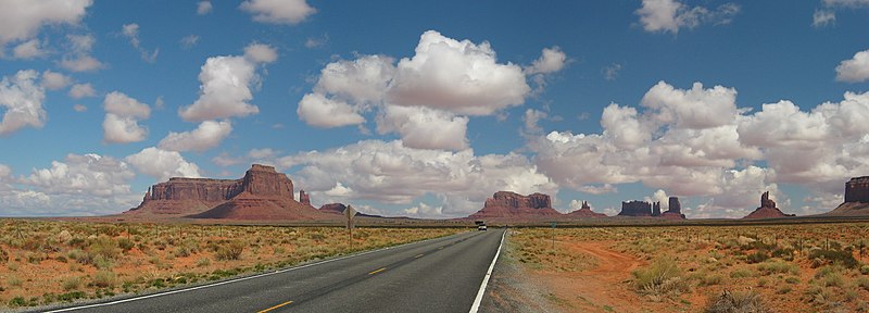 A Monument Valley egy panorámaképe