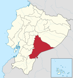 Location ofMorona-Santiago Province in Ecuador.