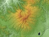 Azumaya Volcano with Mount Neko (west) and Mount Azumaya (south)