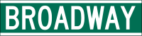 Broadway Straßenschild (New York City)
