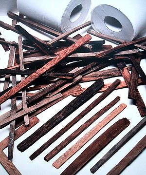 Nara period wooden scrapers called chu-gi. The...