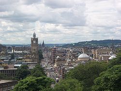 View of Princes Street from Calton Hill