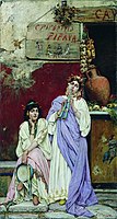 Павло Свєдомський. «Дві римлянки з бубном і флейтою», 1880-ті