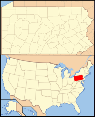 Location map USA Pennsylvania