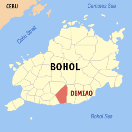 Dimiao na Bohol Coordenadas : 9°37'N, 124°10'E