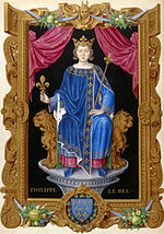 Portrait de Philippe IV le Bel, provenant d'un manuscrit du XVIe siècle