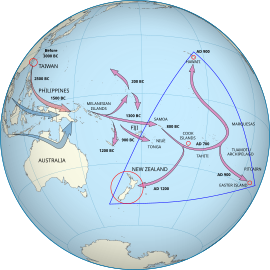 An equirectangular projection of Polynesia, cr...