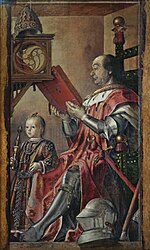 Miniatura para Federico de Montefeltro y su hijo Guidobaldo