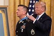 Staff Sergeant David Bellavia receives the Medal of Honor President Trump Presents the Medal of Honor (48132311012).jpg