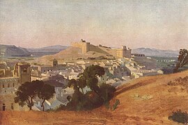 View of Villeneuve-lès-Avignon and the Fort Saint-André, by Jean-Baptiste Camille Corot