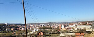 Panoramic view of Skenderaj in autumn