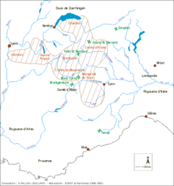 Location of Savojos grafystė