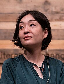 Murata at the LiteratureXchange Festival in Aarhus, Denmark, in 2022