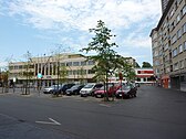 La place de Houffalize et la piscine Neptunium