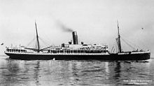 Calypso, launched in 1897. Ellerman Wilson Lines acquired her in 1920 as World War I reparations. StateLibQld 1 126207 Calypso (ship).jpg