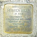 Stolperstein in Besigheim für Heinrich Bauer (18. September 2018)