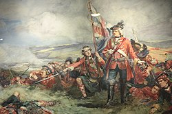 The Black Watch at Fontenoy, April 1745; an example of highly effective and conventionally trained Highland troops The Black Watch at the Battle of Fontenoy by William Skeoch Cumming.jpg