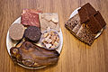 An Icelandic platter with goat head, head cheeses and cold meat